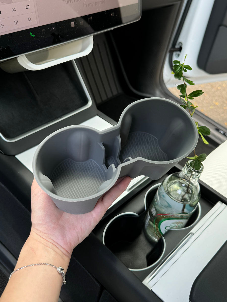 Soft Center Console Cup Holder for Tesla Model 3(21-26) / Y(20-26)