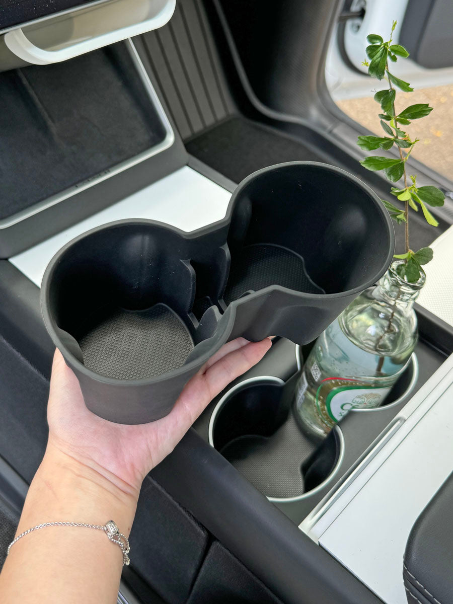 Soft Center Console Cup Holder for Tesla Model 3(21-26) / Y(20-26)