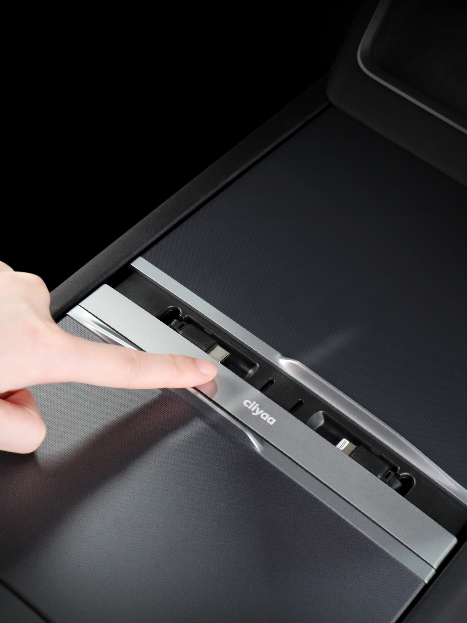 Center Console Retractable Charger for Model 3(21-26) / Y(20-26)