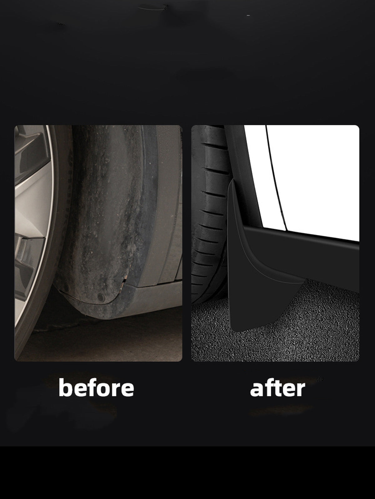 Soft Mud Flaps for Tesla Model 3(21-26) / Y(20-26)