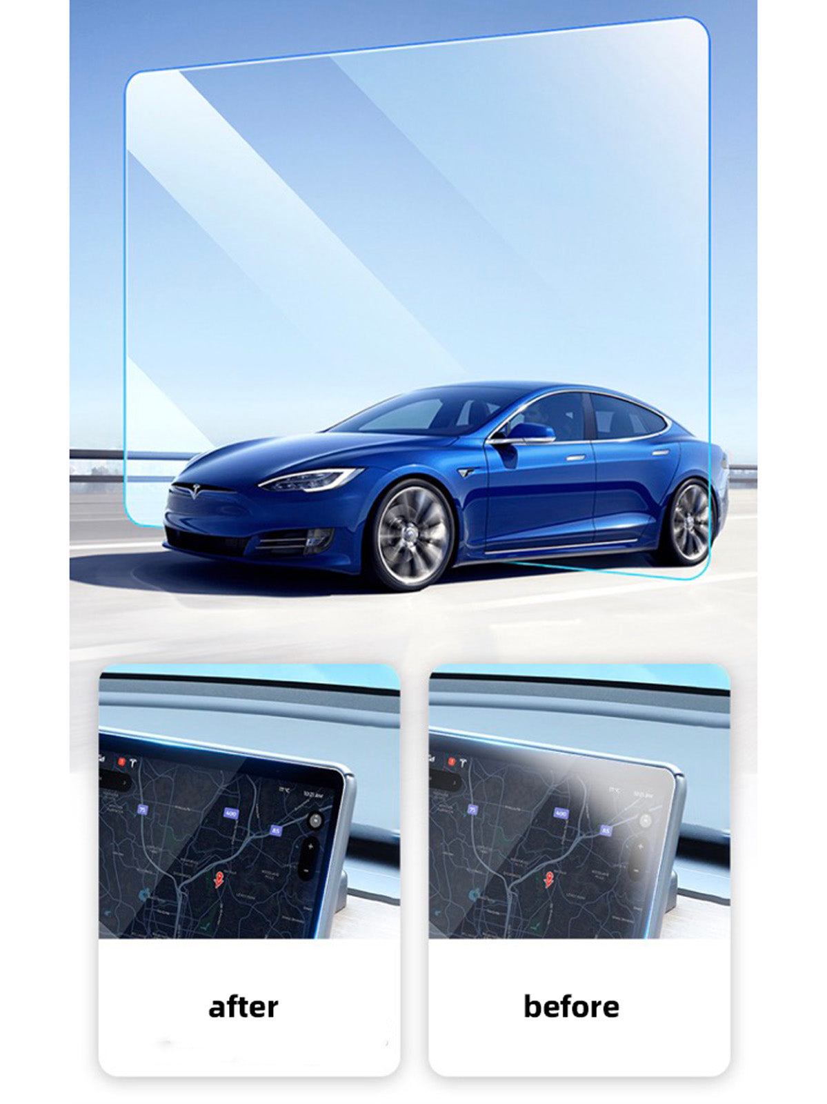 Tempered Glass Screen Protector for Tesla Model 3(21-26) / Y(20-26)