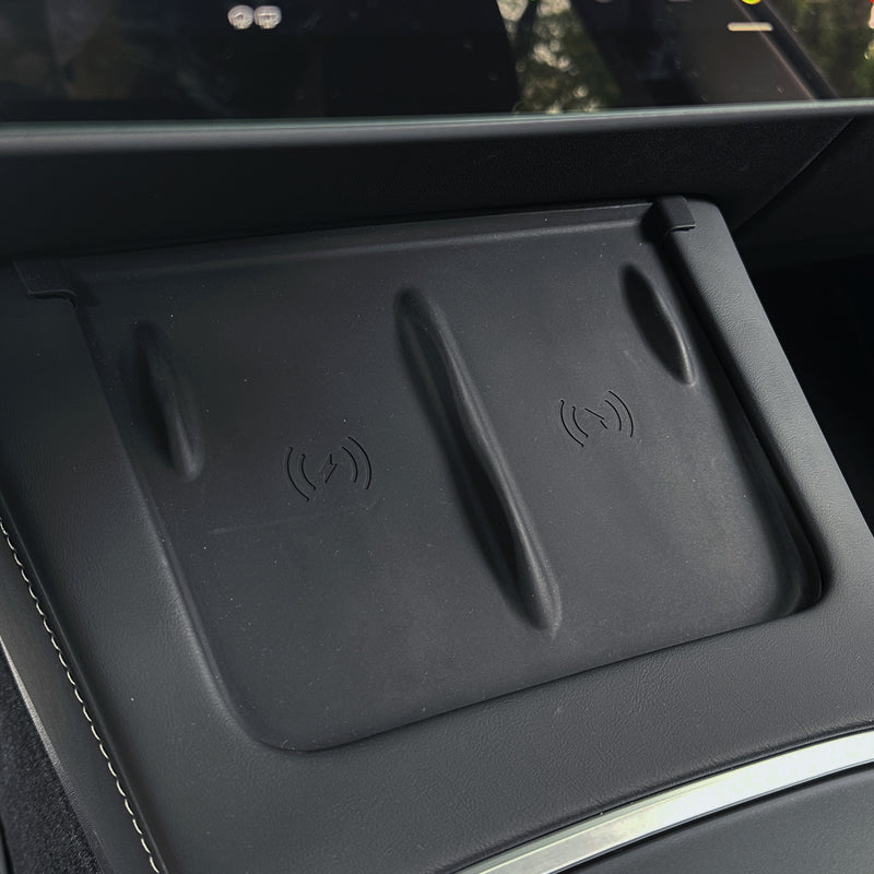 Soft Center Console Wireless Charging Mat for Tesla Model 3(21-26) / Y(20-26)