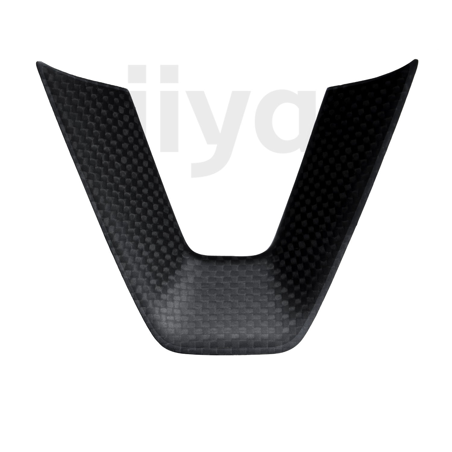 Carbon Fiber Steering Wheel V Sticker for Tesla Model 3 Highland 24+ / Y Juniper 25+