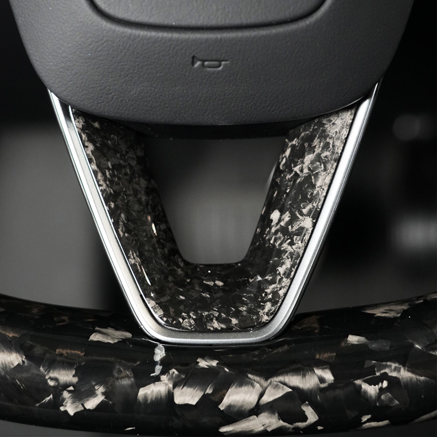 Carbon Fiber Steering Wheel V Sticker for Tesla Model 3 Highland 24+ / Y Juniper 25+
