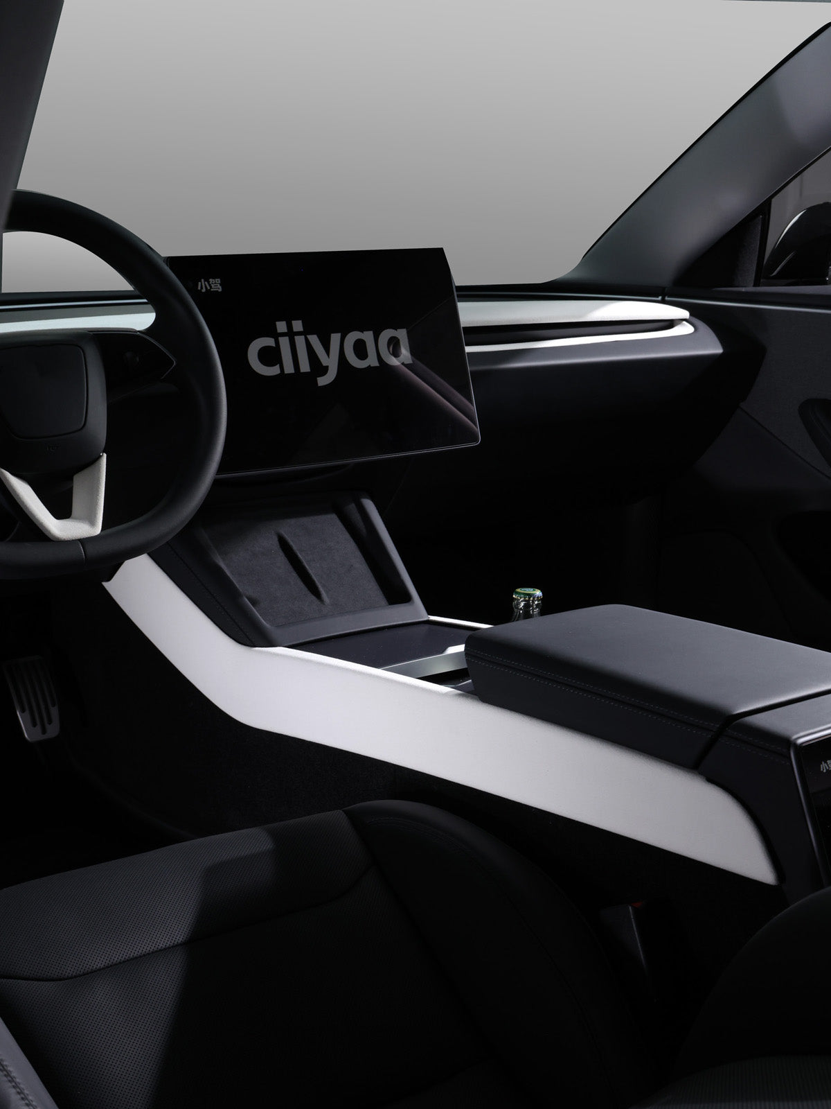 CiyaSuede Center Console Side Trim for Tesla Model 3 Highland 24+ / Y Juniper 25+