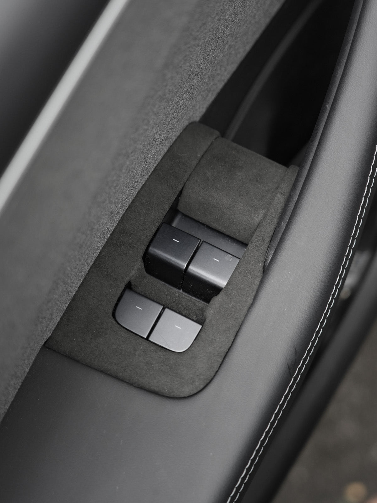 Alcantara Window Button Cover for Tesla Model 3 Highland 24+