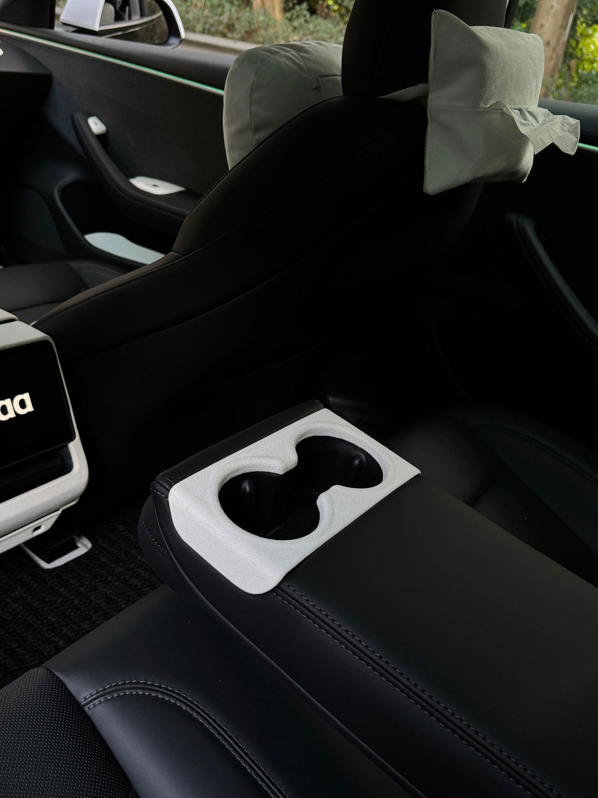 CiyaSuede Back Seat Cup Cover for Tesla Model 3 Highland 24+