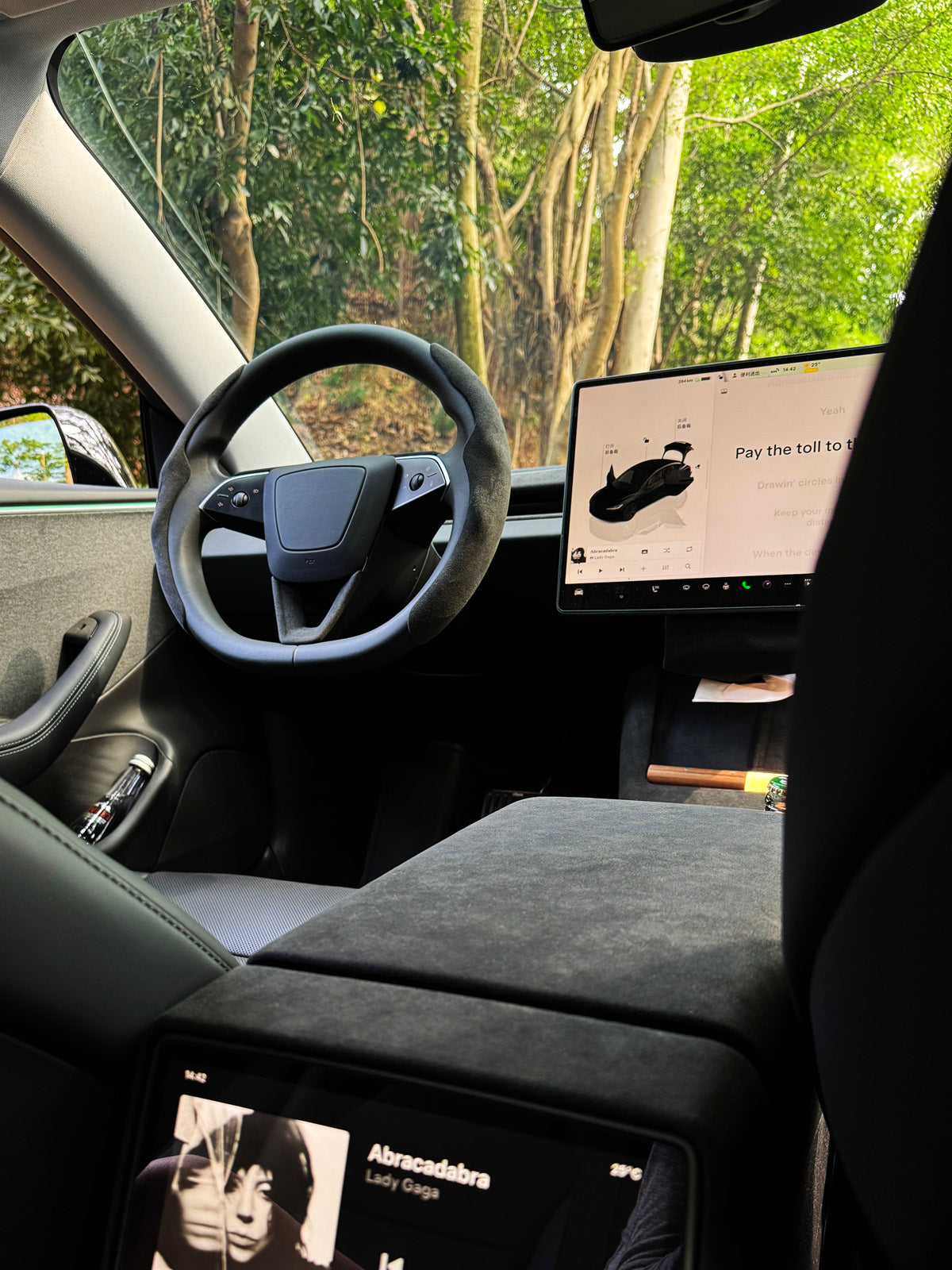 Alcantara Dashboard Vent Trim for Tesla Model 3 Highland 24+ / Y Juniper 25+