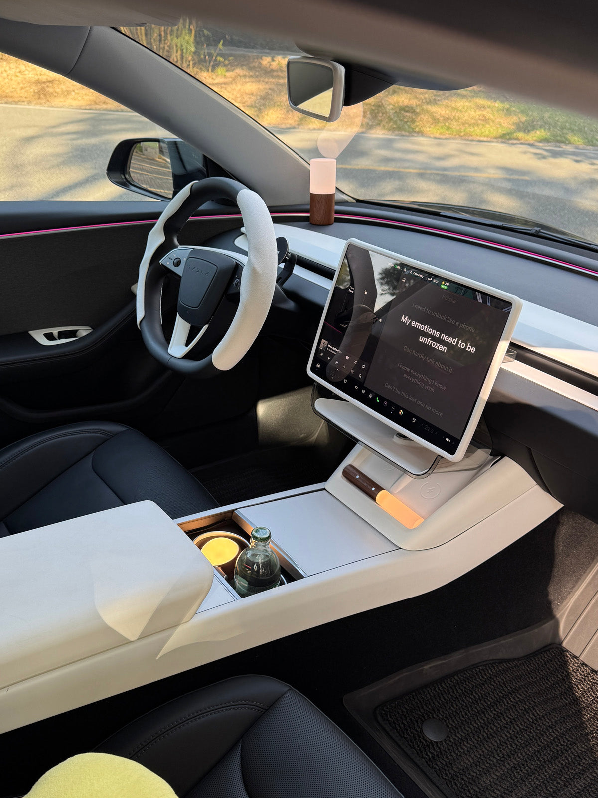 Suede Steering Wheel Cover for Tesla Model 3(18-26) / Y(20-26)