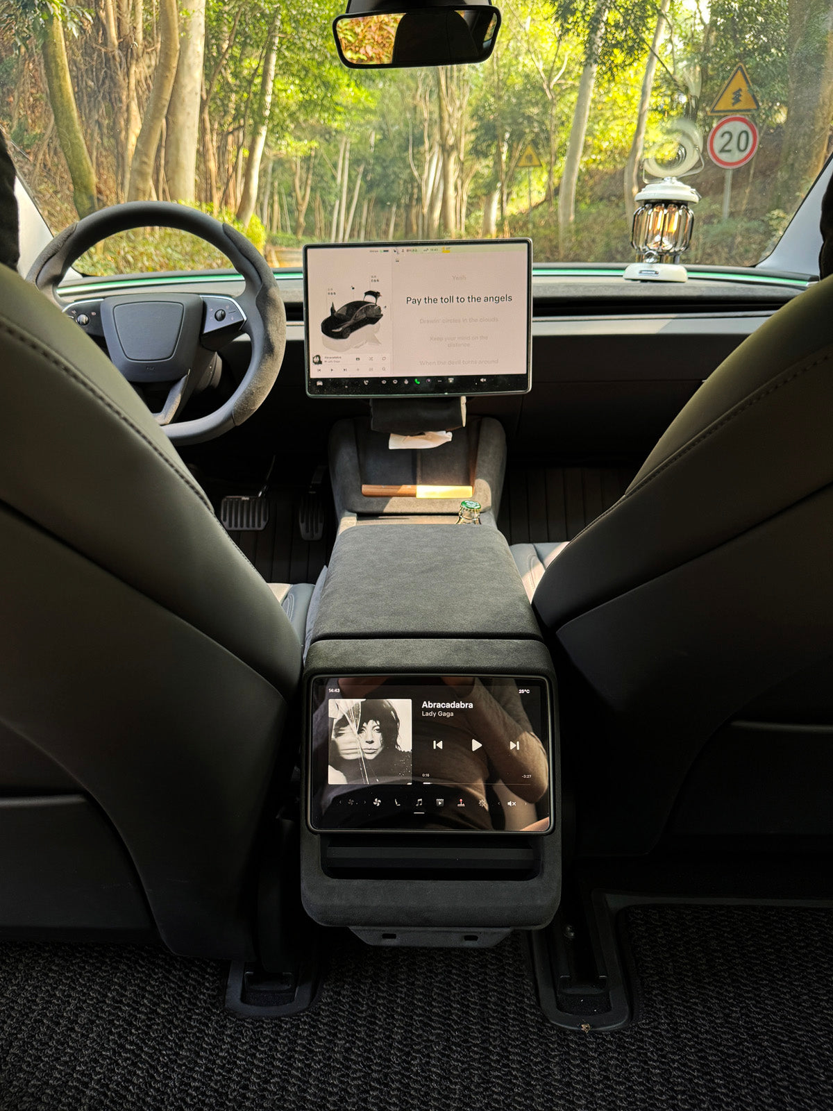 Alcantara Rear Air Outlet Cover for Tesla Model 3 Highland 24+ / Y Juniper 25+