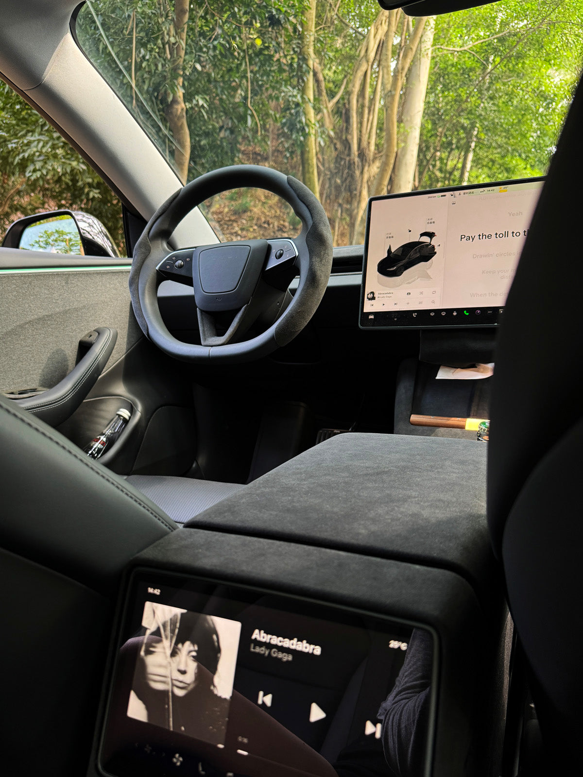 Alcantara Dashboard Trim for Tesla Model 3 Highland 24+ / Y Juniper 25+