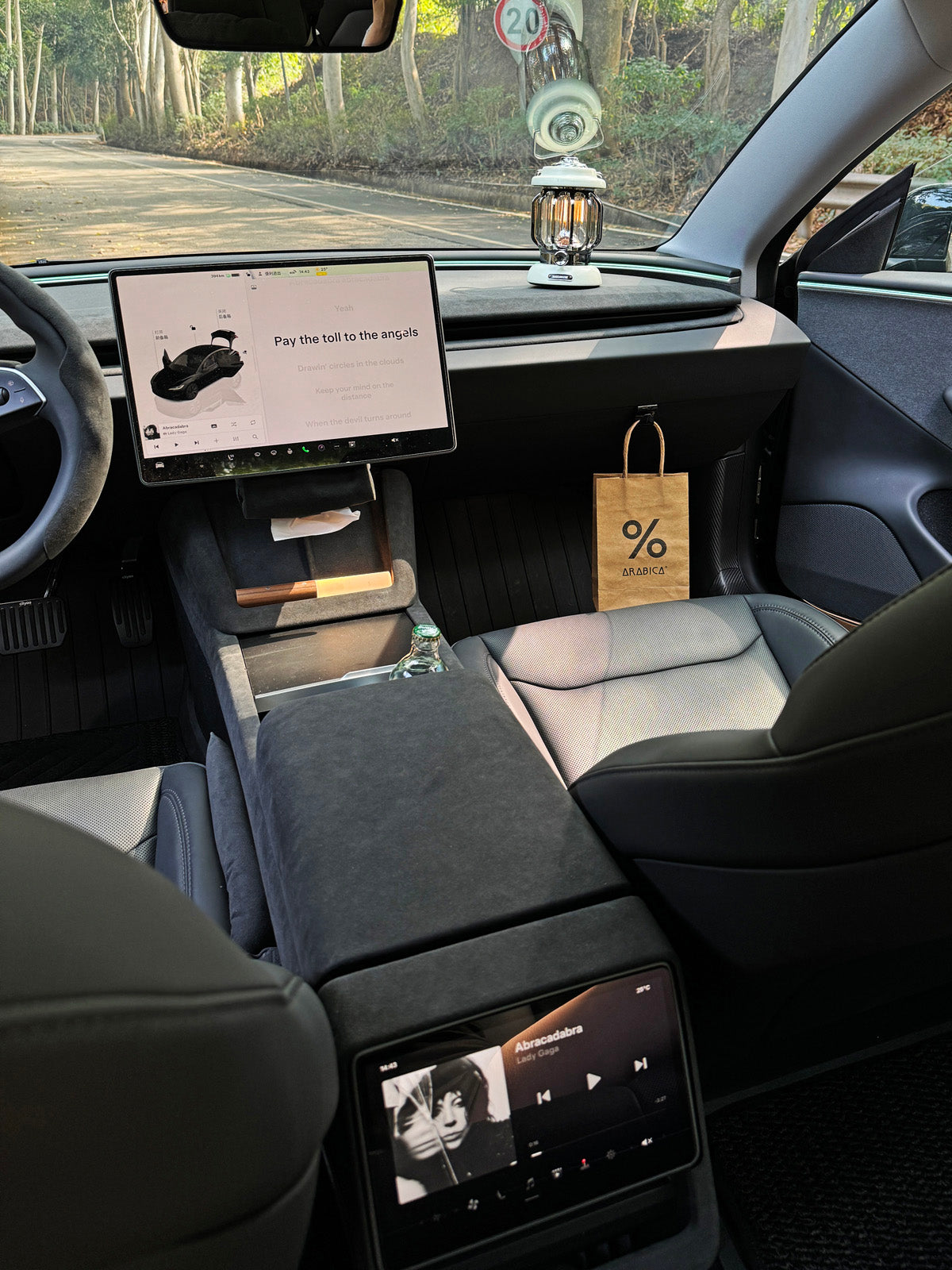 Alcantara Rear Air Outlet Cover for Tesla Model 3 Highland 24+ / Y Juniper 25+