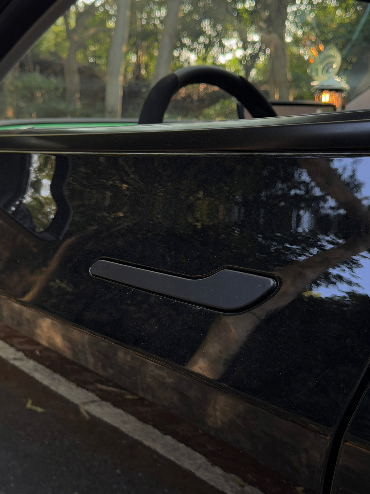 PureDeco Outside Door Handle Sticker for Tesla Model 3 Highland 24+ / Y Juniper 25+