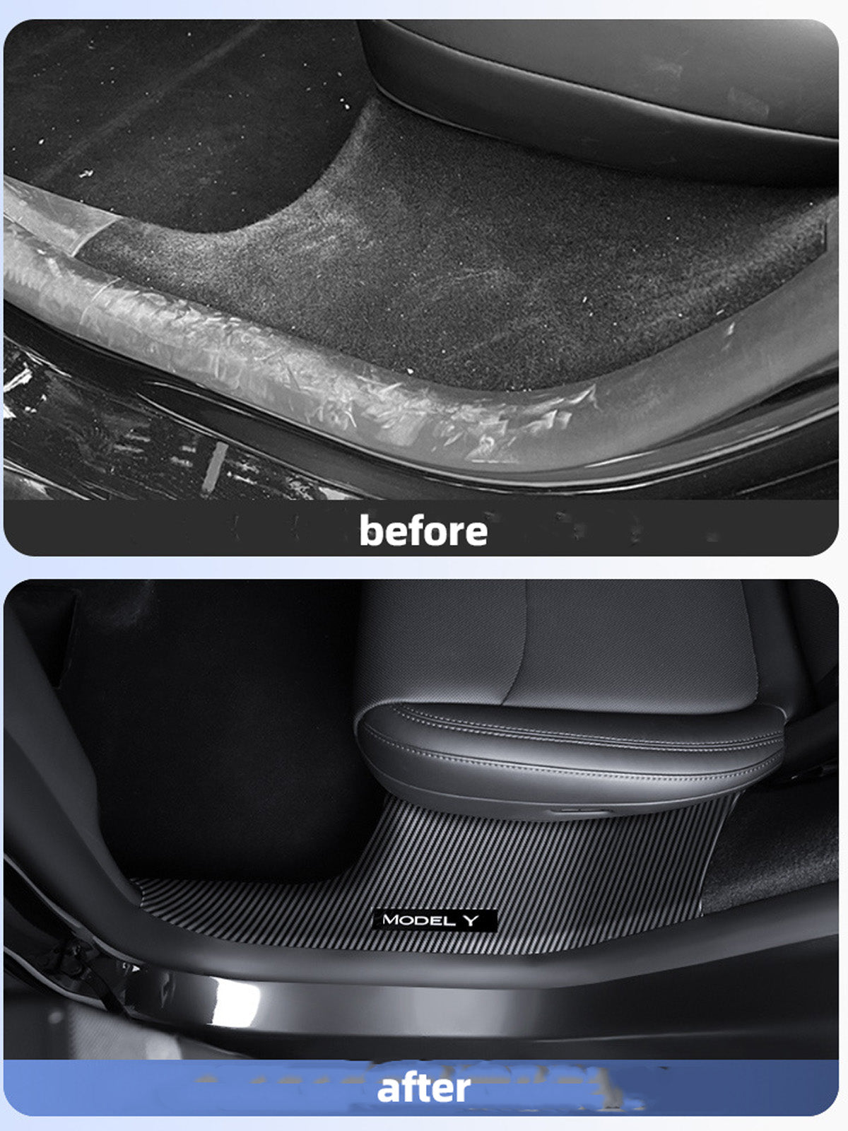 Door Sill Protector for Tesla Model 3(24-26) / Y(20-26)