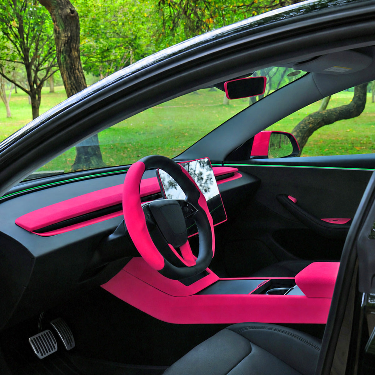 ciiyaa PureDeco Beetroot Purple Interior Package  for Tesla Model 3 Highland 24+ / Y Juniper 25+