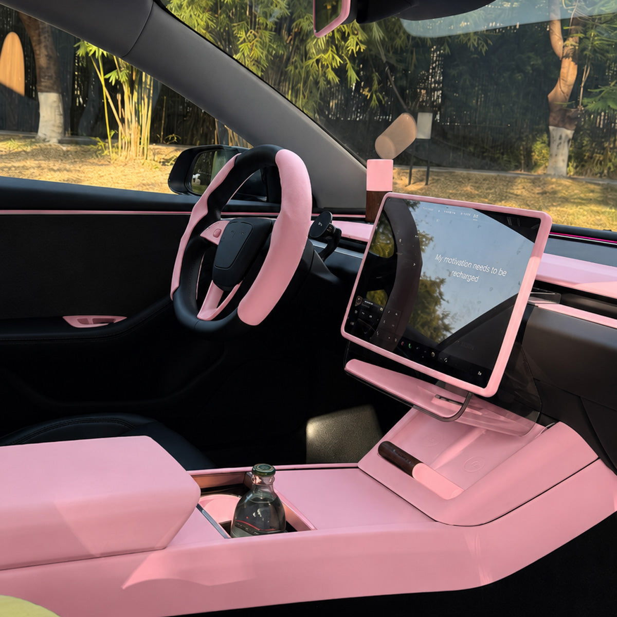 ciiyaa PureDeco Sakura Pink Interior Package  for Tesla Model 3 Highland 24+ / Y Juniper 25+