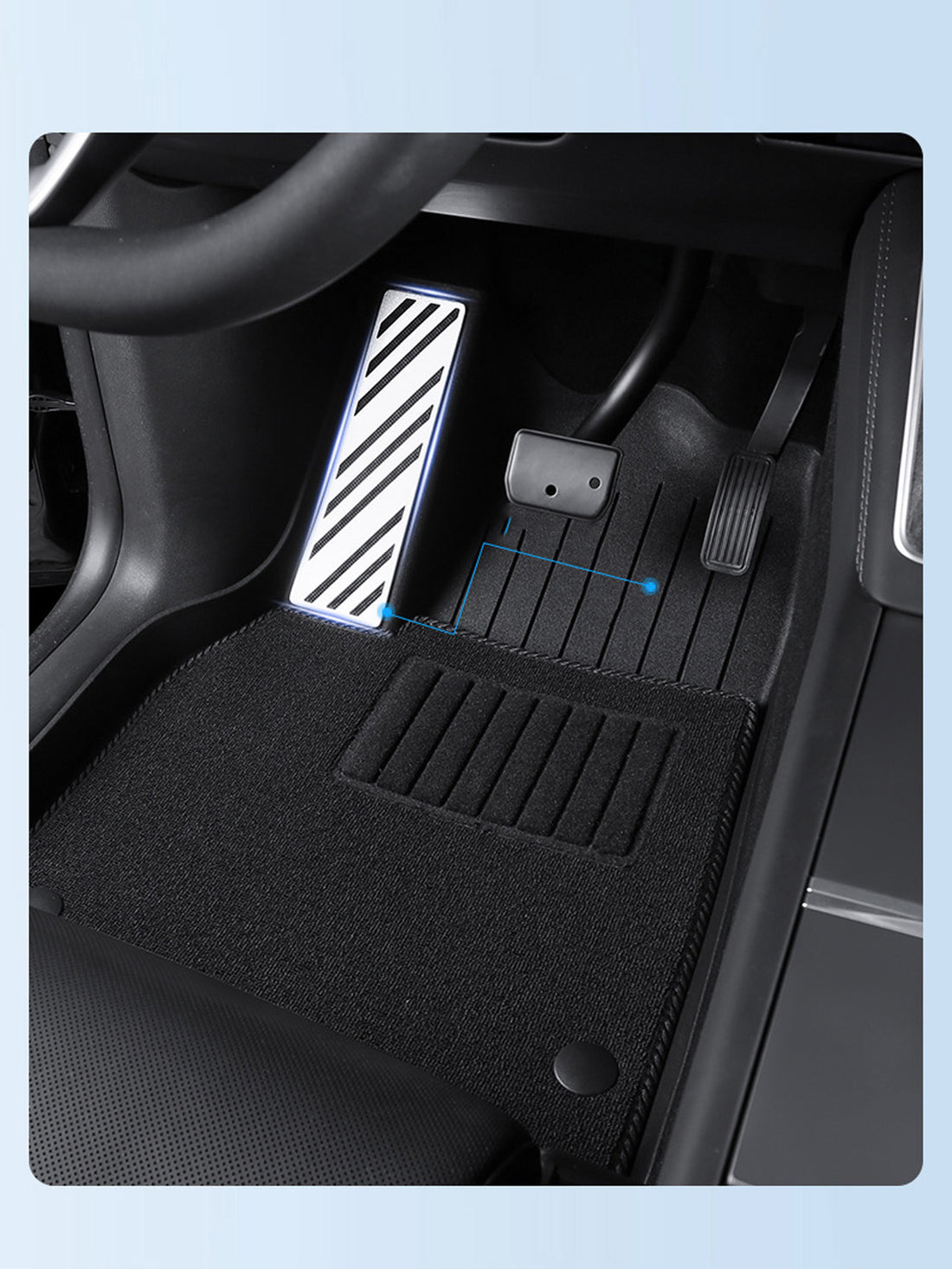 ciiyaa Aluminum Alloy Heavy Duty Floor Mats  for Tesla Model Y Juniper 25+ / YL(25-26)