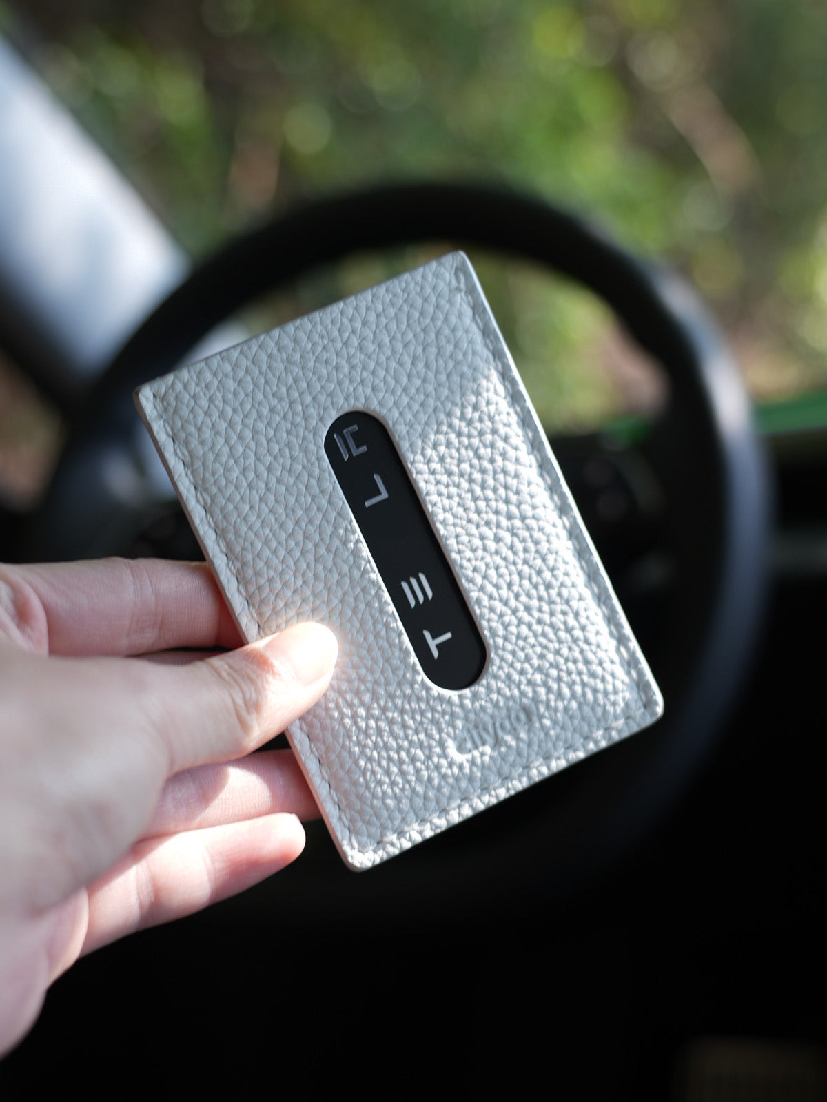 ciiyaa Lychee Cowhide Key Card Case