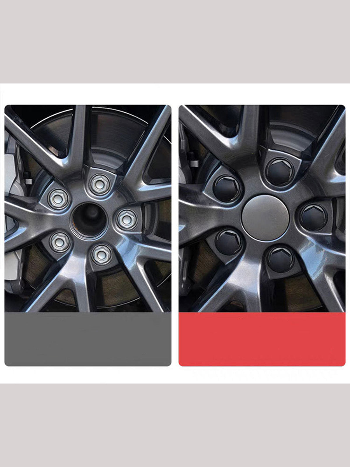ciiyaa Wheel Center Hub Caps Lug Nut Covers for Tesla Model 3/Y/S/X All Years