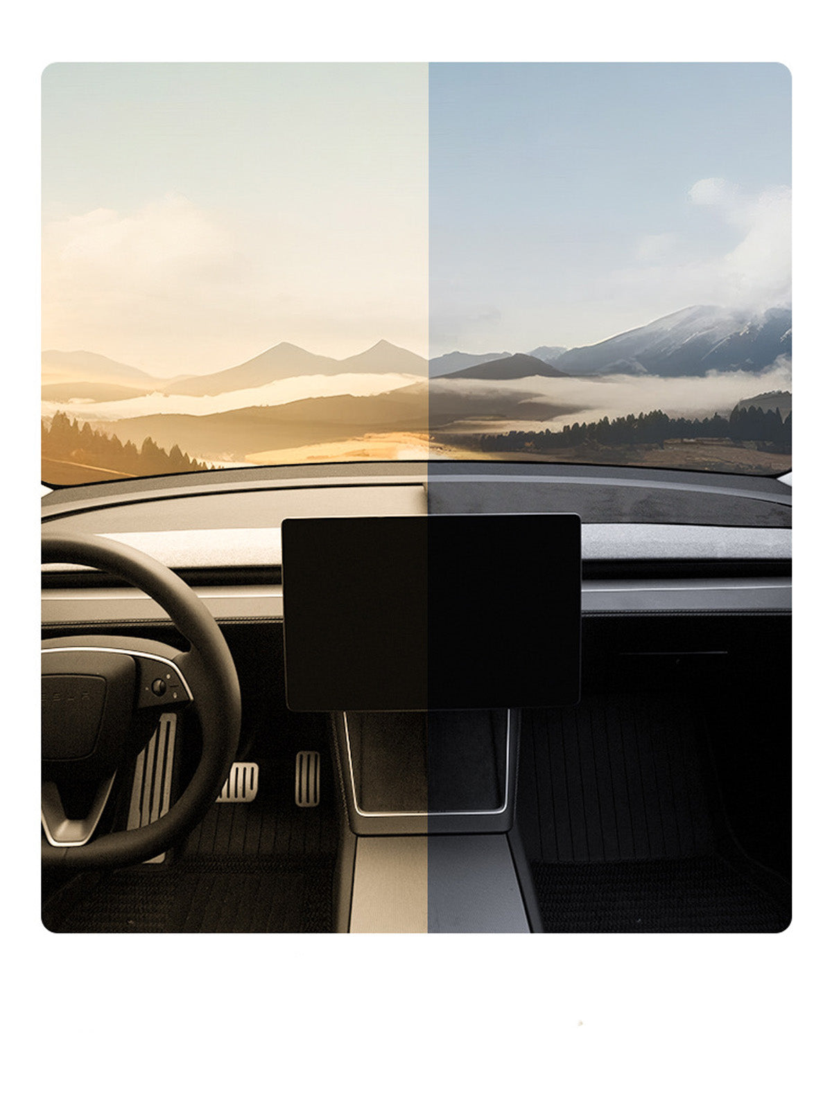 ciiyaa Center Console Sun Protection Mat for Tesla Model 3 Highland 24+