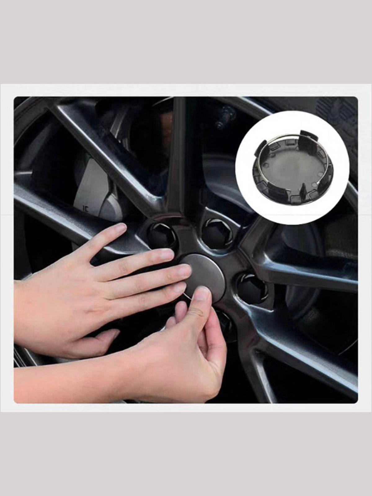 ciiyaa Wheel Center Hub Caps Lug Nut Covers for Tesla Model 3/Y/S/X All Years