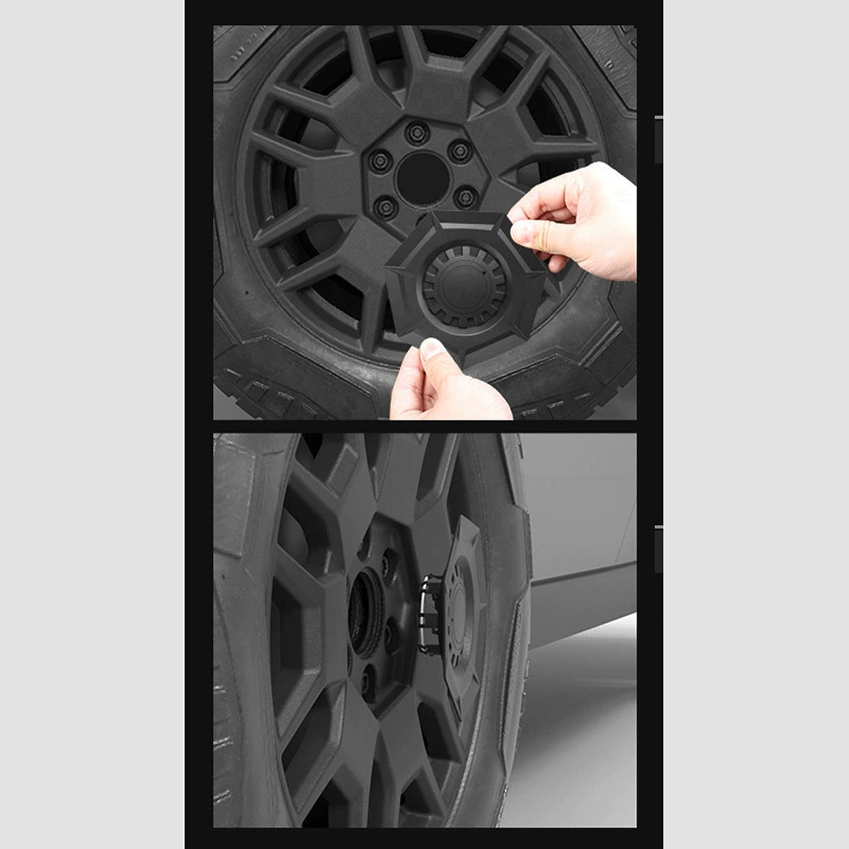 ciiyaa Center Hub Caps Cyber Wheels for Cybertruck