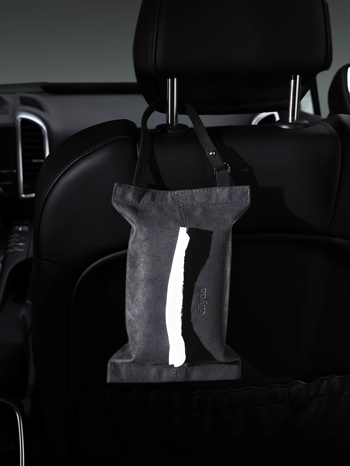 ciiyaa Alcantara Flat Tissue Holder with Lanyard