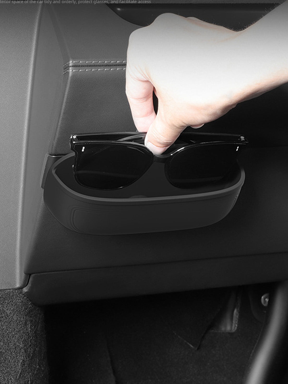 ciiyaa Driver Side Glasses Holder for Tesla Model 3 Highland 24+ / Y Juniper 25+ / YL(25-26)