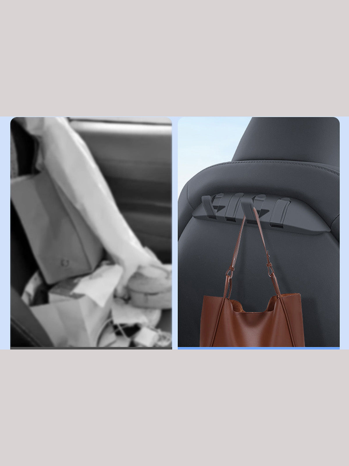 ciiyaa Rear Seat Back Hooks for Tesla Model 3(21-26) / Y(20-26)