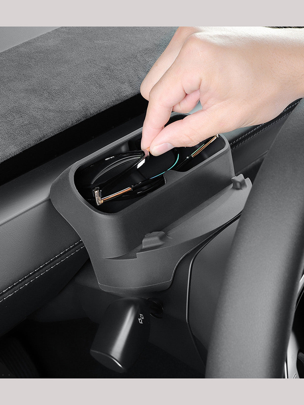 ciiyaa Steering Wheel Glasses Holder for Tesla Model 3 Highland 24+ / Y Juniper 25+ / YL(25-26)