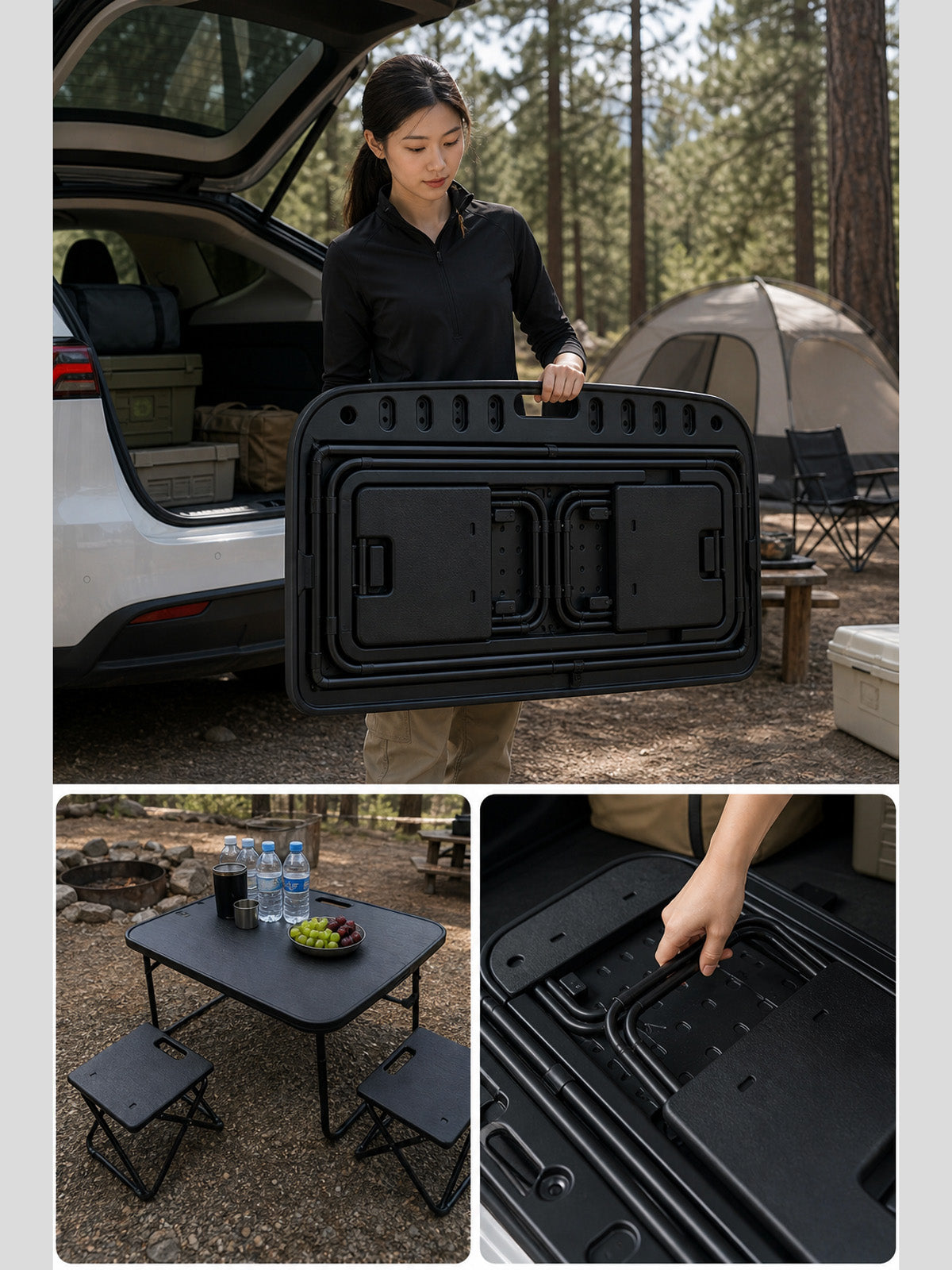 ciiyaa Trunk Table with Chairs for Tesla Model Y Juniper 25+