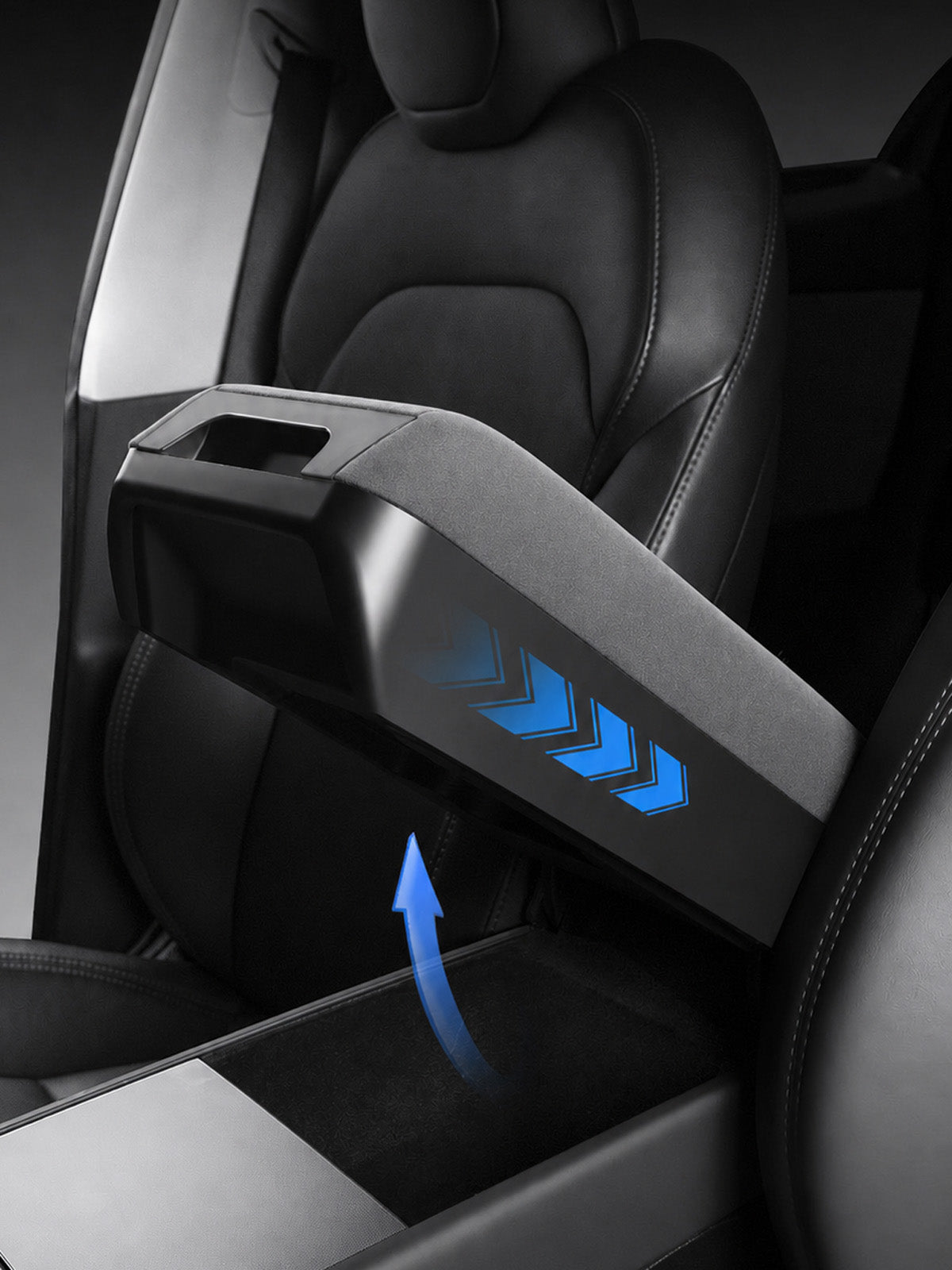 ciiyaa Armrest Riser Storage Box for Tesla Model 3 Highland 24+ / Y Juniper 25+ / YL(25-26)