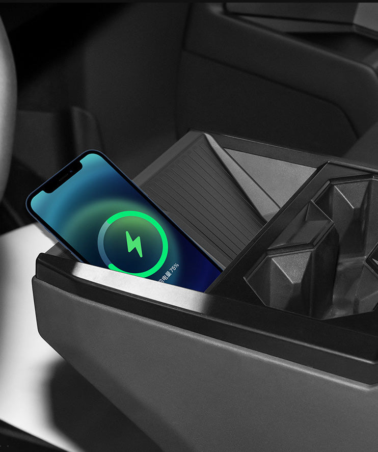 ciiyaa Soft Center Console Wireless Charging Mat for Cybertruck