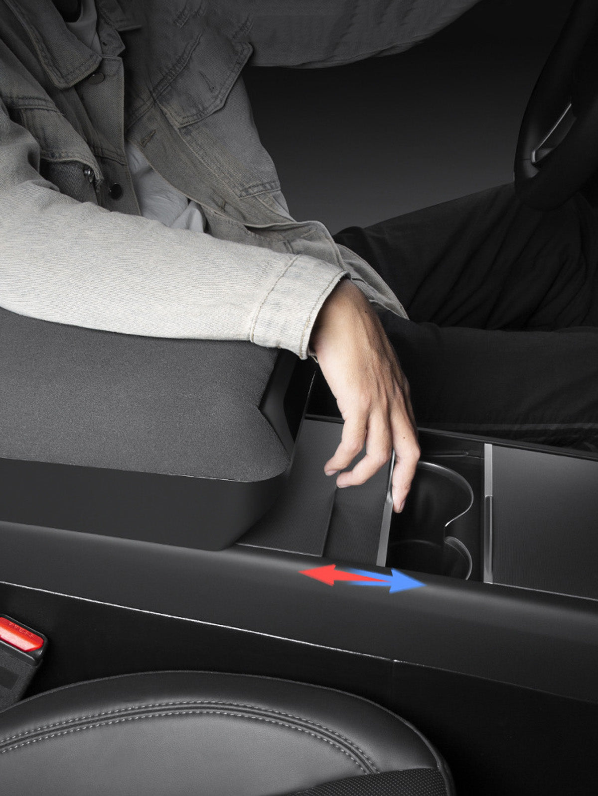 ciiyaa Armrest Riser Storage Box for Tesla Model 3 Highland 24+ / Y Juniper 25+ / YL(25-26)