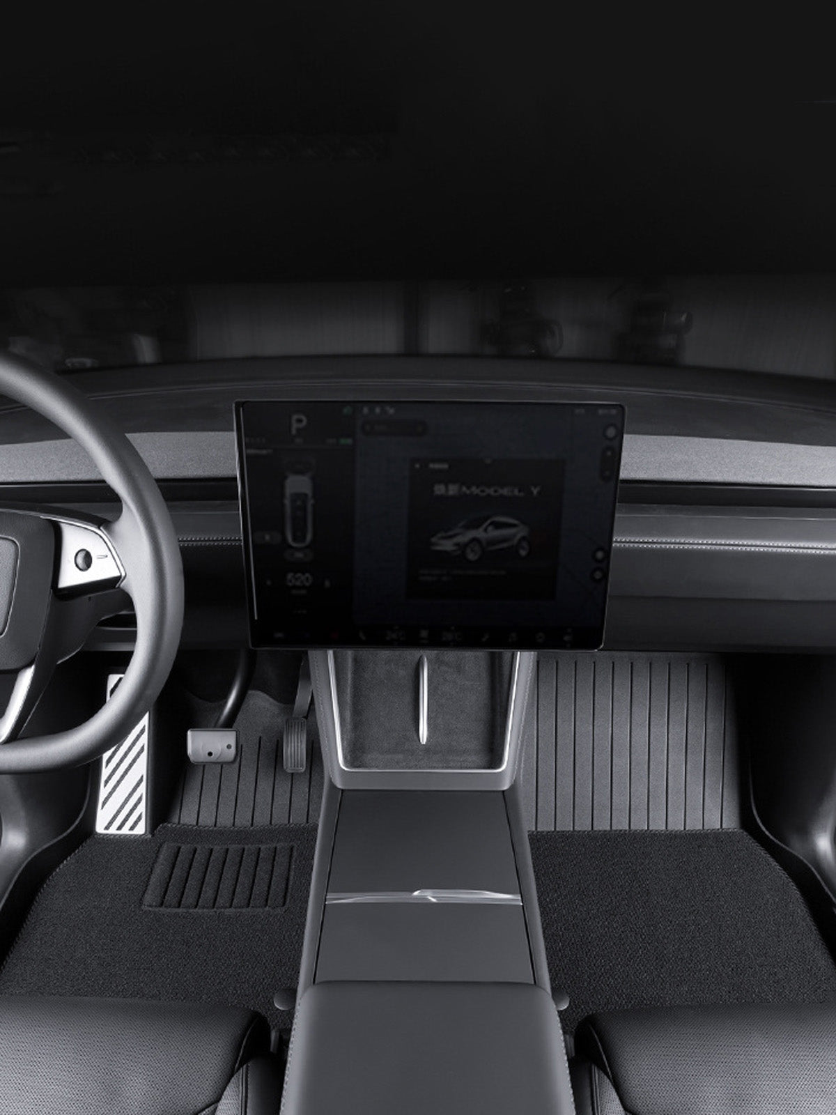 ciiyaa Aluminum Alloy Heavy Duty Floor Mats  for Tesla Model Y Juniper 25+ / YL(25-26)