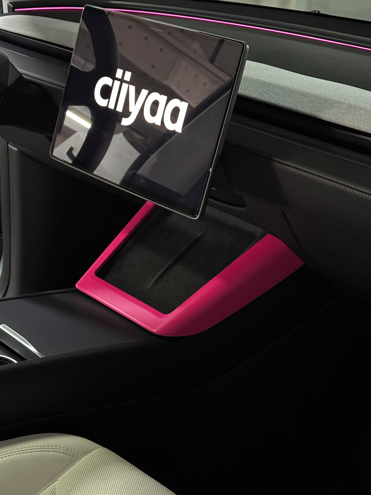 ciiyaa PureDeco Beetroot Purple Interior Package  for Tesla Model 3 Highland 24+ / Y Juniper 25+