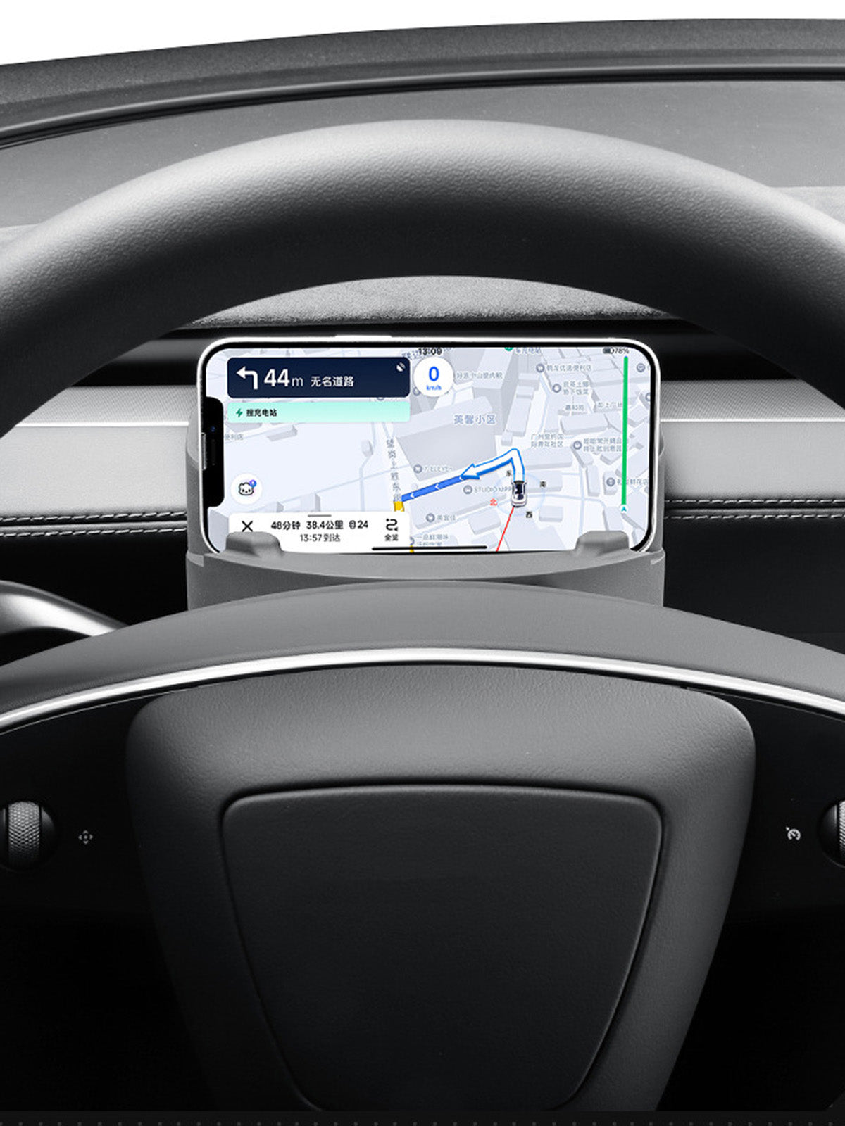 ciiyaa Steering Wheel Glasses Holder for Tesla Model 3 Highland 24+ / Y Juniper 25+ / YL(25-26)