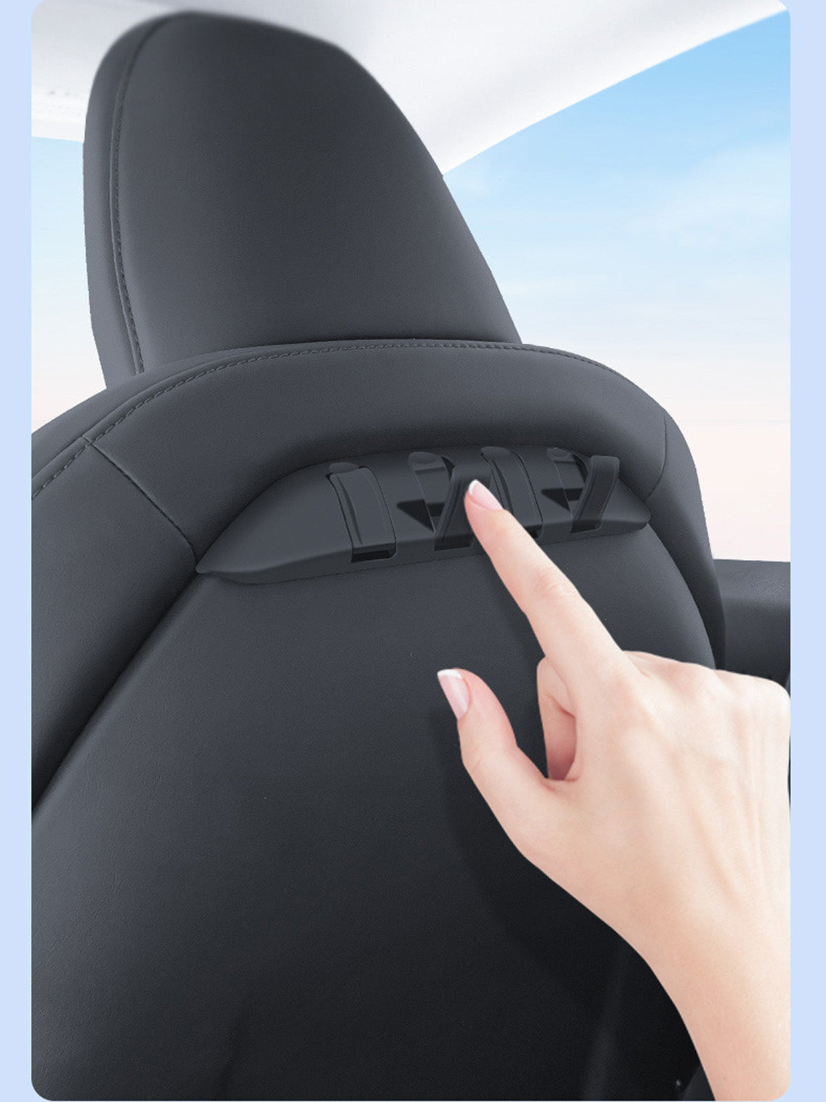ciiyaa Rear Seat Back Hooks for Tesla Model 3(21-26) / Y(20-26)