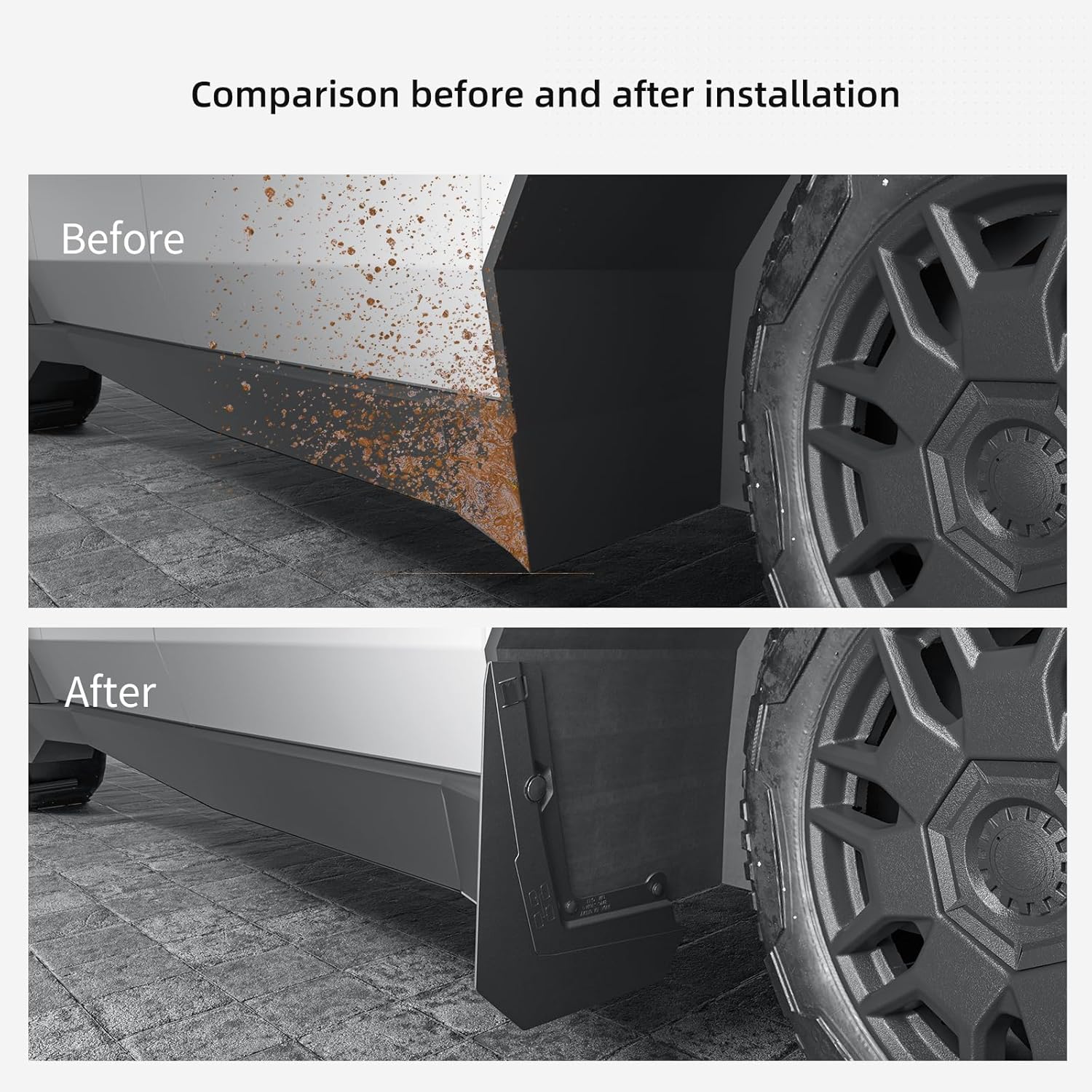 ciiyaa Mud Flaps Splash Guards for Cybertruck