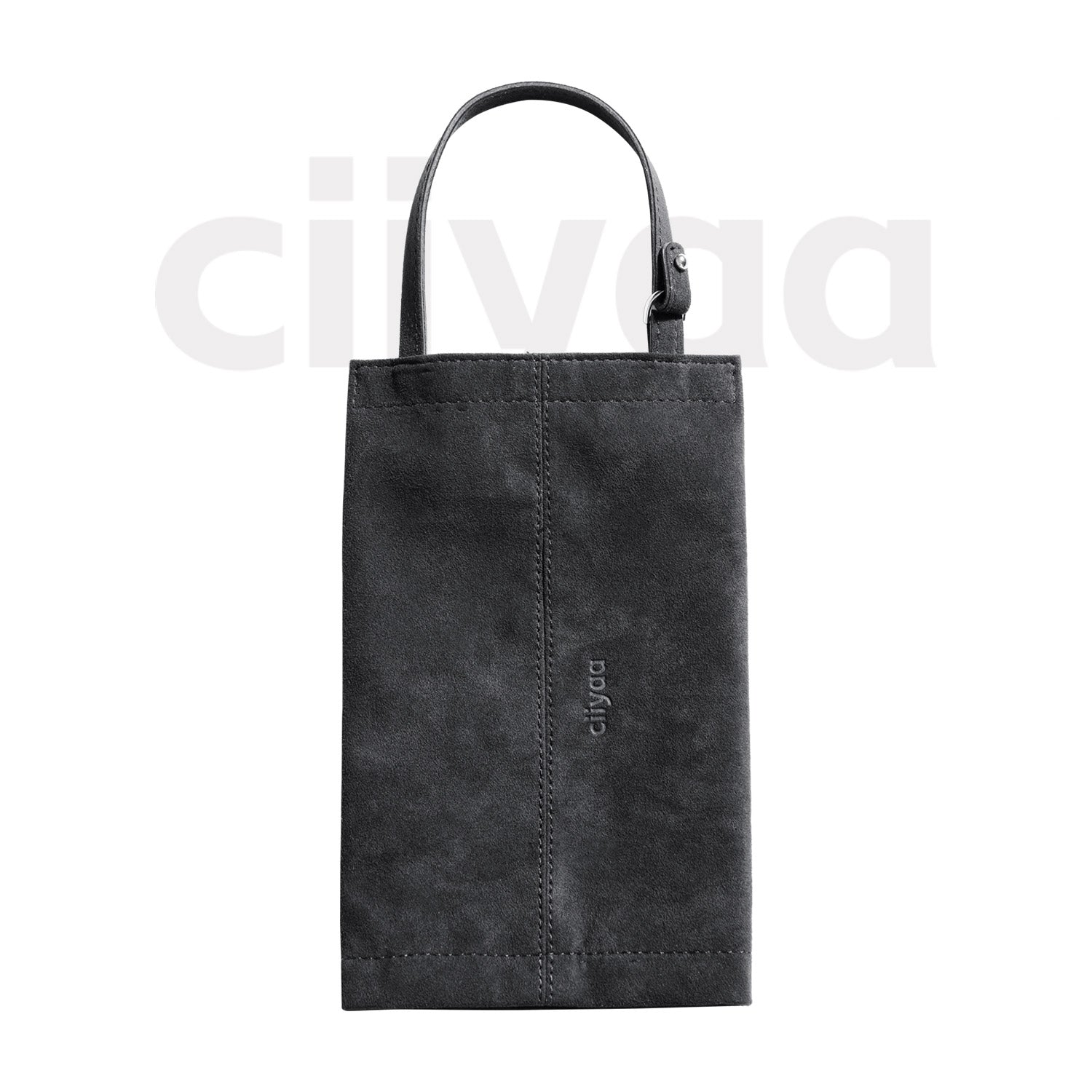 ciiyaa Alcantara Flat Tissue Holder with Lanyard