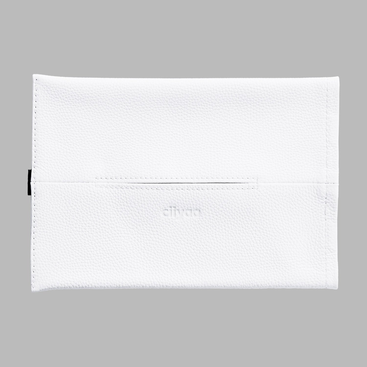 ciiyaa Lychee Cowhide Flat Tissue Holder
