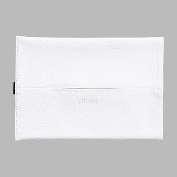 ciiyaa Lychee Cowhide Flat Tissue Holder