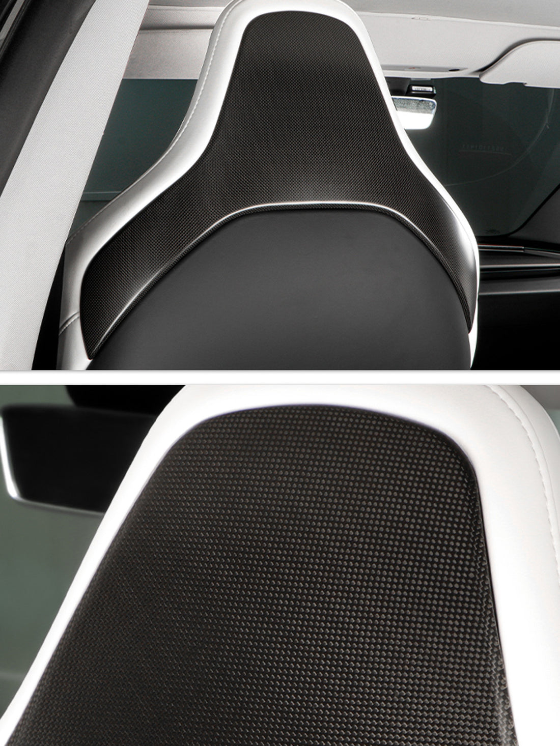 Carbon Fiber SeatBack Upper Cover for Tesla Model 3 Highland 24+