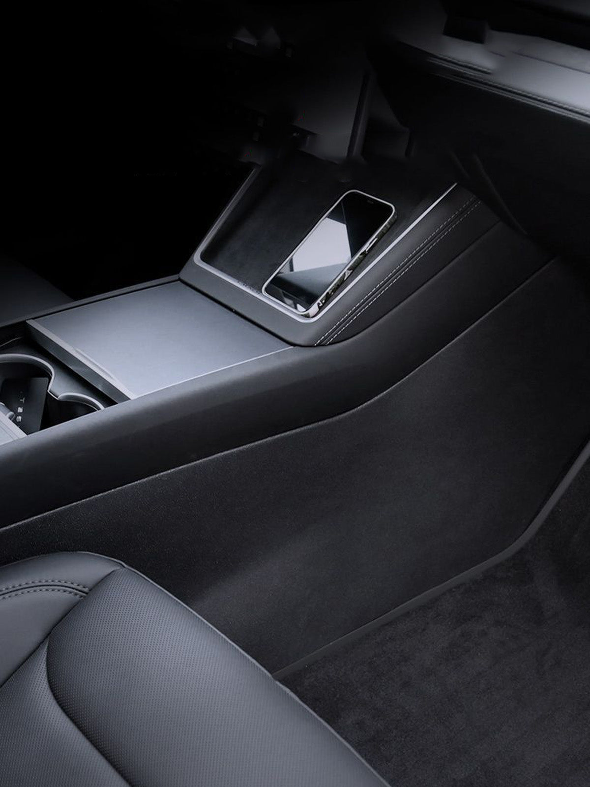 Center Console Side Anti-Kick Mats for Tesla Model 3(21-26) / Y(20-26)