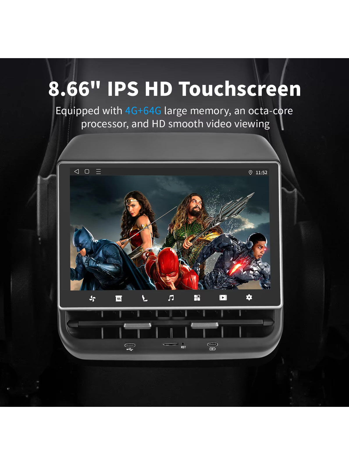 8.66-Inch Android Rear Entertainment Screen for Tesla - CXQ01.jpg