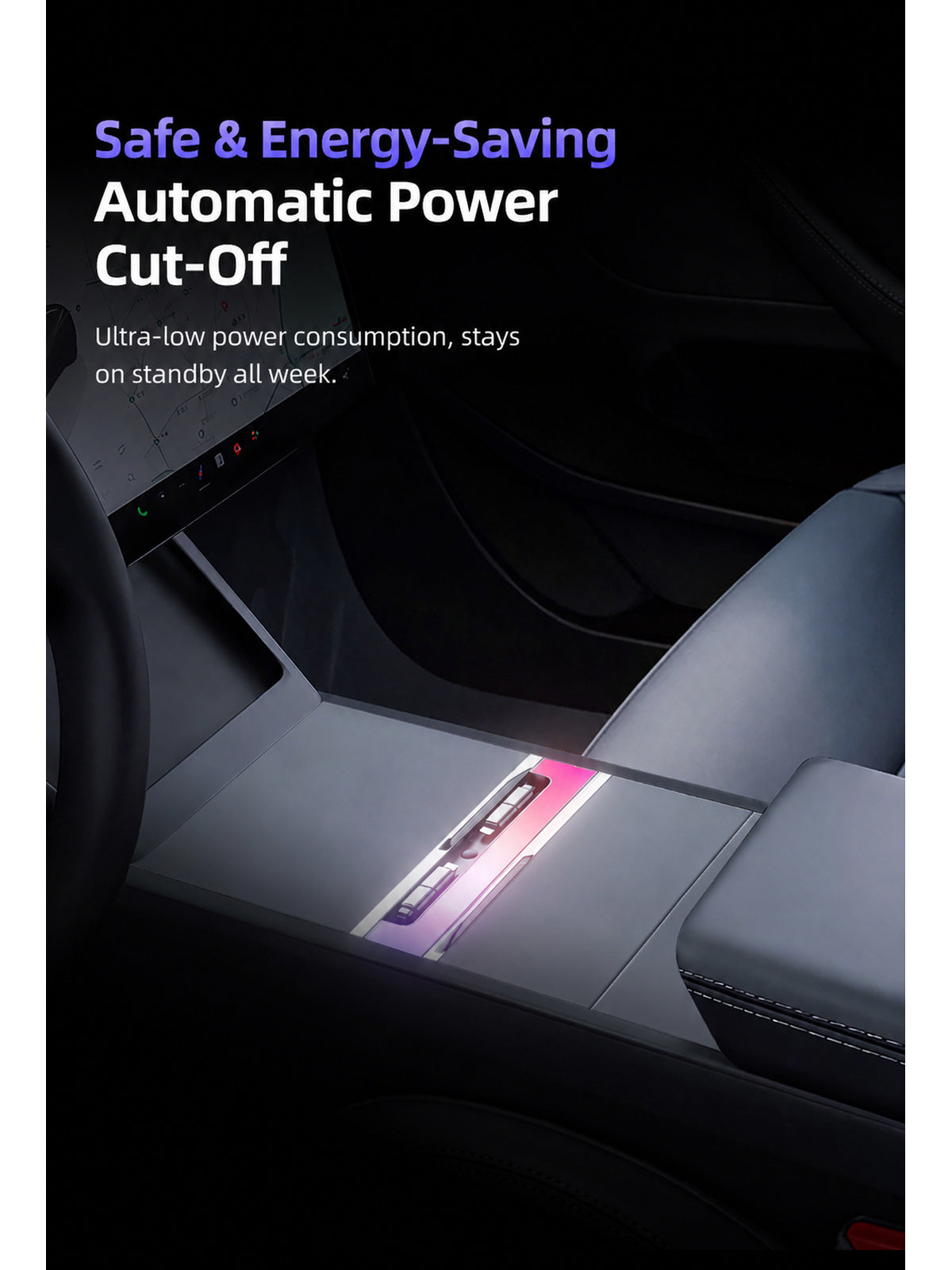 RGB Ambient Light Retractable Center Console Charger for Tesla - CXQ18.jpg