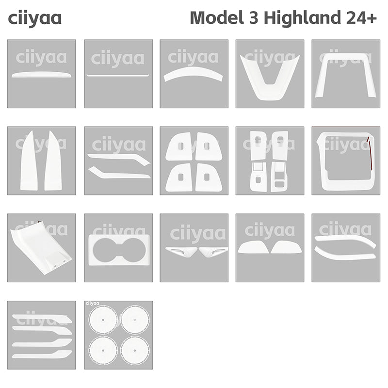 ciiyaa PureDeco Rear Air Outlet Cover for Tesla Model 3(21-26) / Y(20-26) / YL(25-26) (Not Compatible With Y/3 Standard)