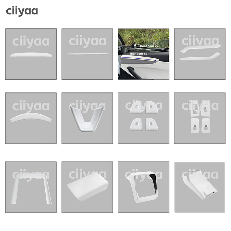 ciiyaa CiyaSuede Window Button Cover for Tesla Model 3 (24-26) / Y (25-26) / YL (25-26)
