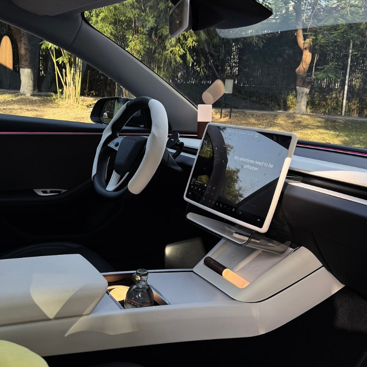 Matt White Accessories for Tesla Model Y/3 Juniper Highland 2025/24/23