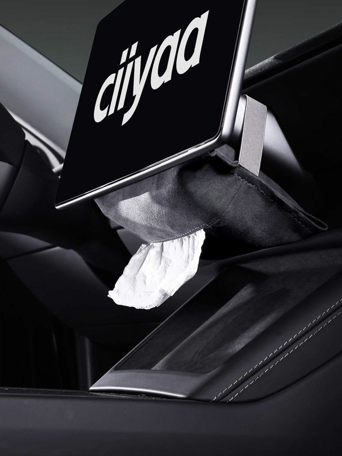ciiyaa Alcantara Flat Tissue Holder